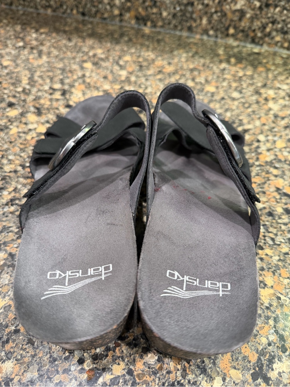 Dansko Women's Black Slide Sandals with Buckle 41 - Picture 8 of 11
